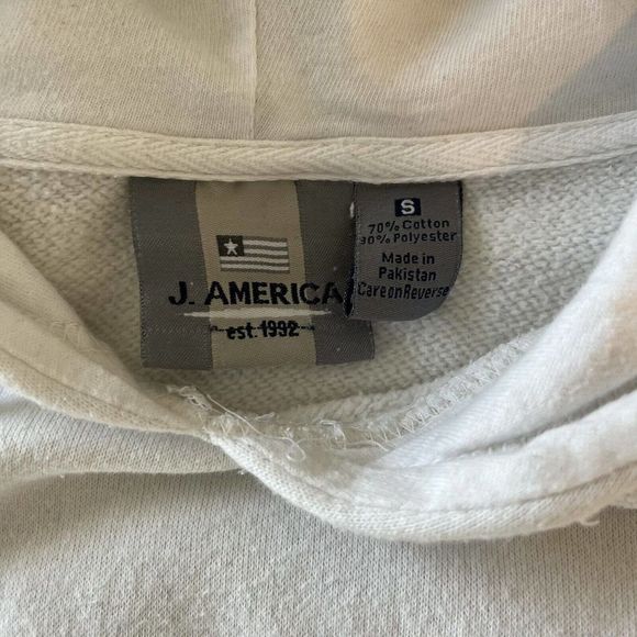 J. America Michigan State Spartans Sweatshirt Mens S White‎ Hoodie Embroidered - Picture 5 of 8